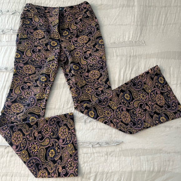 ModCloth Way Out Paisley Flair Twill Pants size 4 - Picture 2 of 7